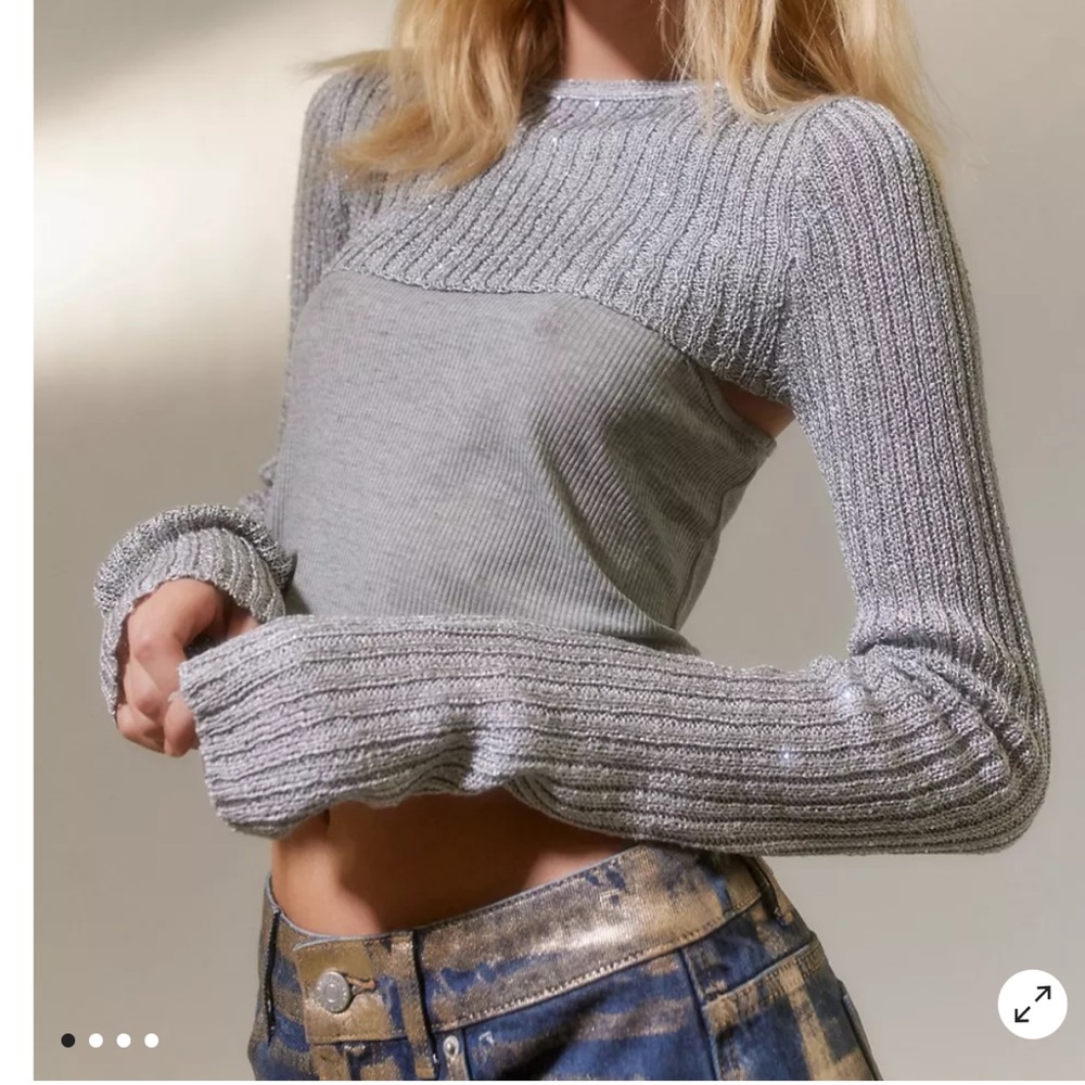 UO Sparkly Shrug Sweater